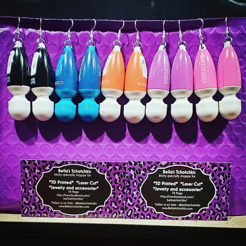 Working Hitachi Magic wand earrings